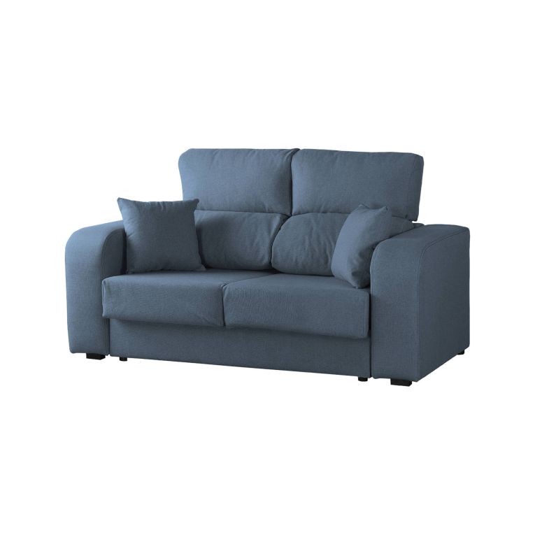Divano sfoderabile azzurro 190x80x95h cm - Quarzo