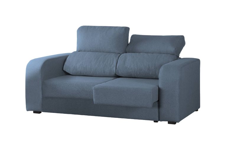 Divano sfoderabile azzurro 190x80x95h cm - Quarzo