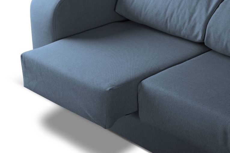 Divano sfoderabile azzurro 190x80x95h cm - Quarzo