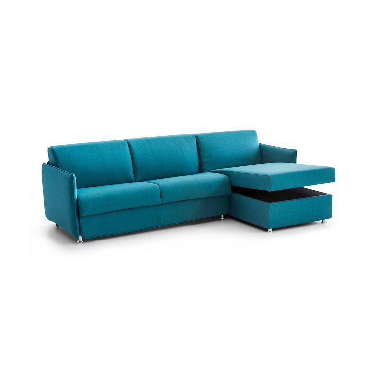 Divano sfoderabile azzurro 260x160x90h cm - Posina