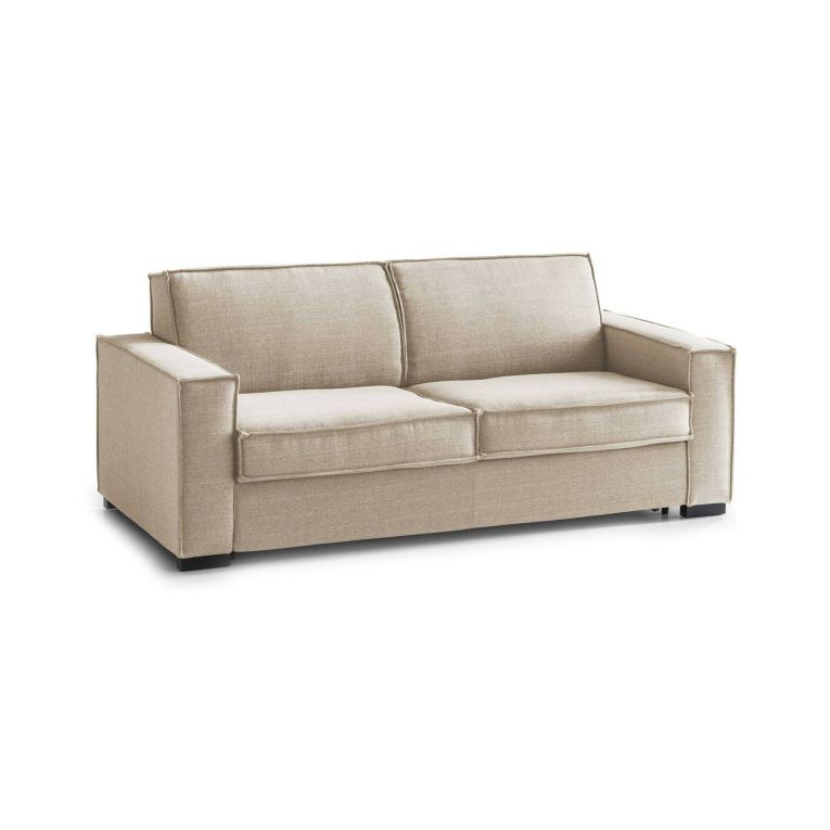 Divano sfoderabile beige 200x95x90h cm - Eletta