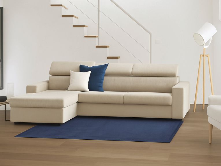 Divano sfoderabile beige 260x95x85h cm - Aryaly