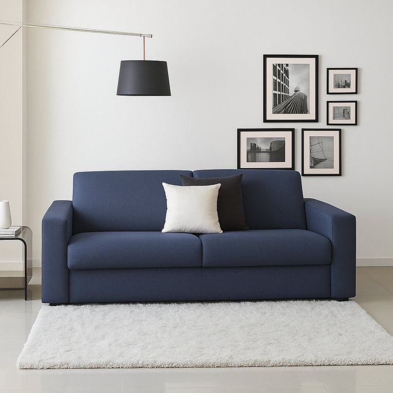 Divano sfoderabile blu 180x95x90h cm - Azzurrite