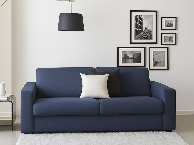 Divano sfoderabile blu 180x95x90h cm - Azzurrite
