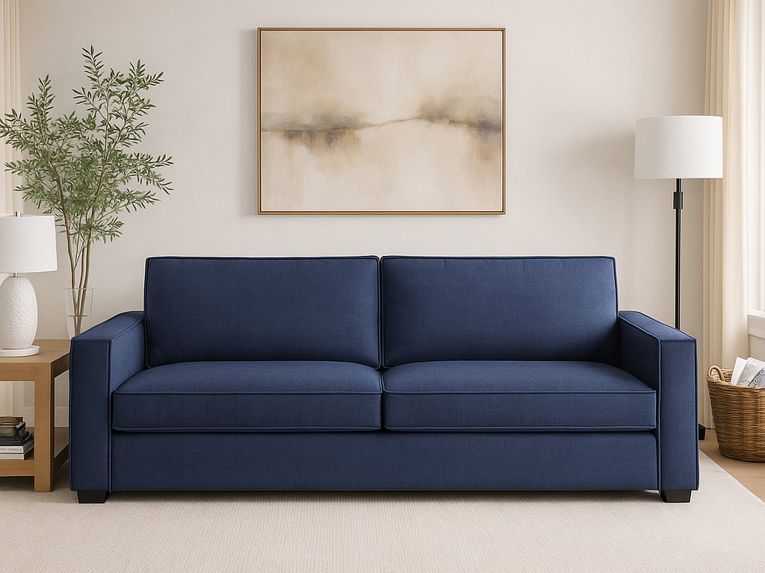Divano sfoderabile blu 200x95x90h cm - Eletta