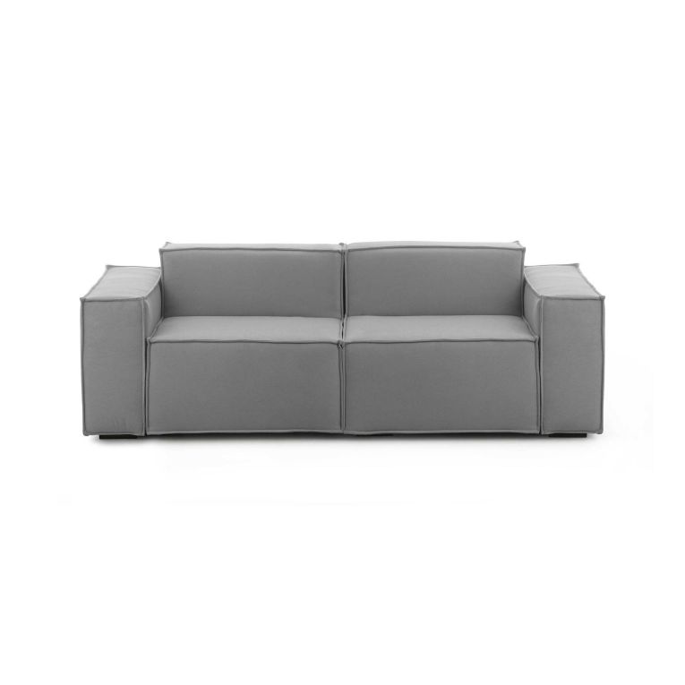 Divano sfoderabile grigio 220x95x70h cm - Lepidolite