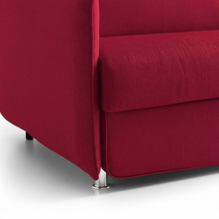Divano sfoderabile rosso 160x95x90h cm - Monleale