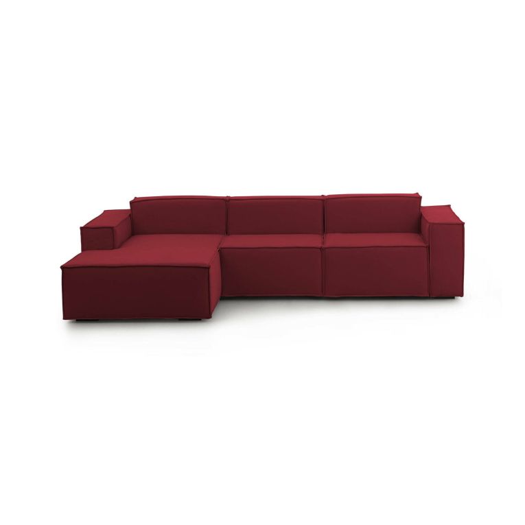 Divano sfoderabile rosso 300x170x70h cm - Alganibra