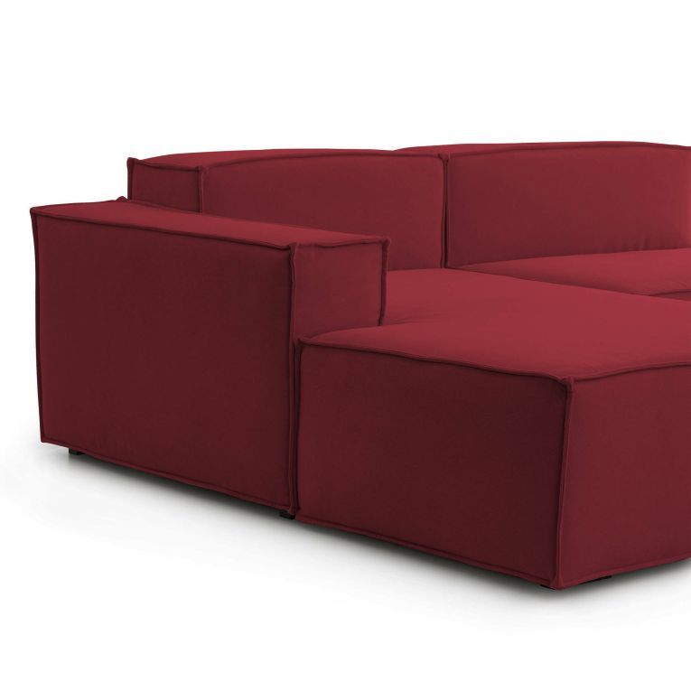 Divano sfoderabile rosso 300x170x70h cm - Alganibra