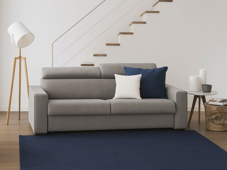 Divano sfoderabile tortora 180x95x85h cm - Kiev