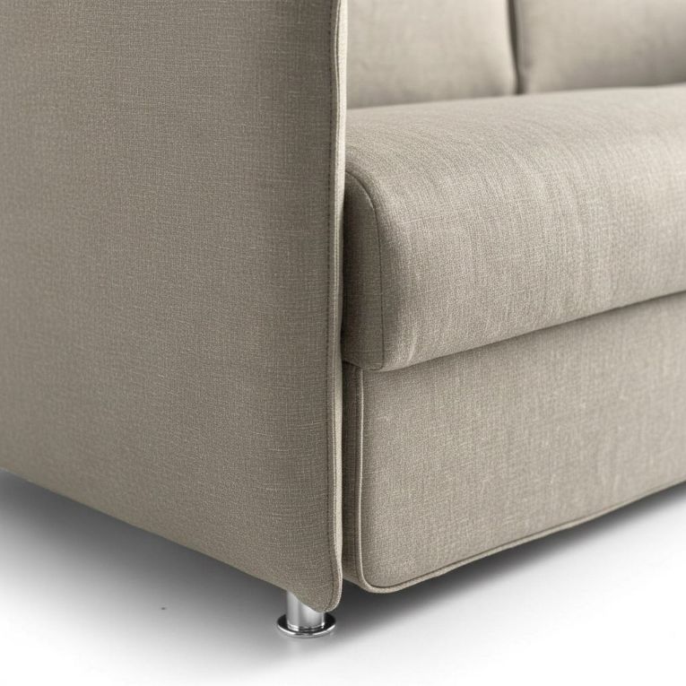 Divano sfoderabile tortora 180x95x90h cm - Varedo