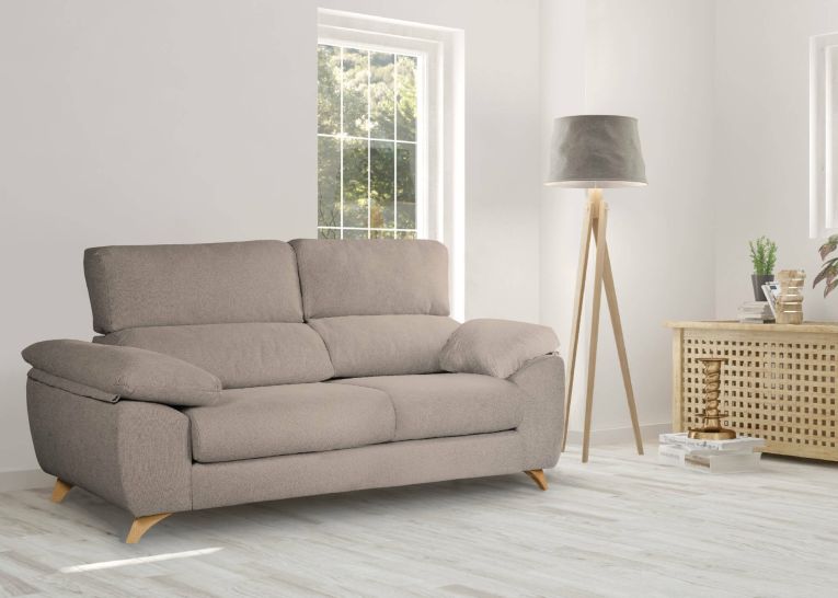 Divano sfoderabile tortora 200x85x107h cm - Anem