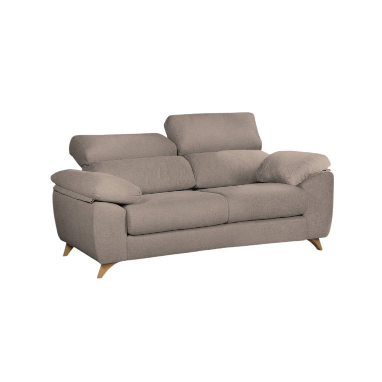 Divano sfoderabile tortora 200x85x107h cm - Anem