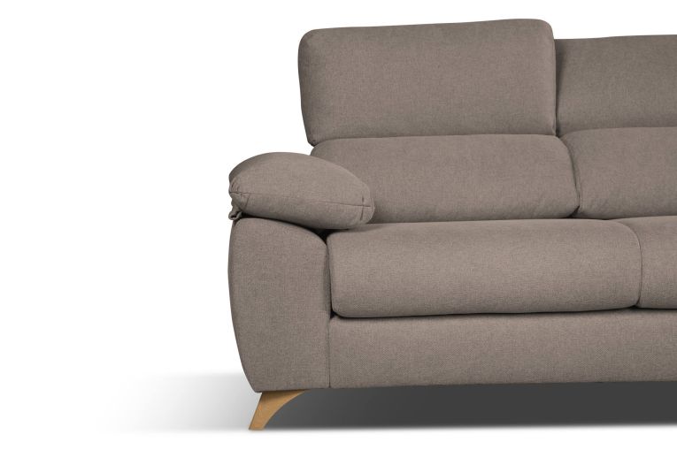 Divano sfoderabile tortora 200x85x107h cm - Anem