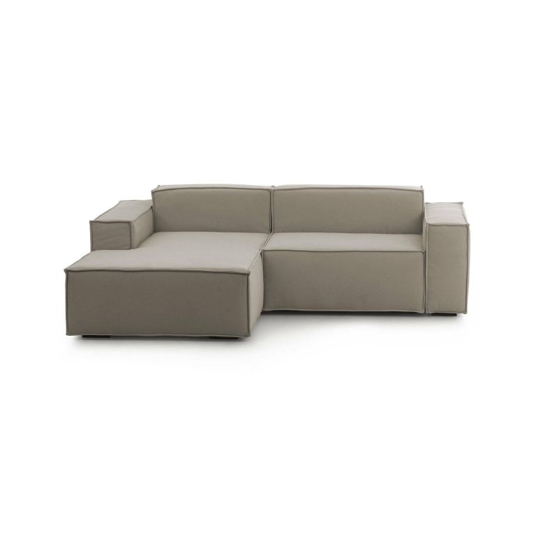 Divano sfoderabile tortora 220x170x70h cm - Alhoa