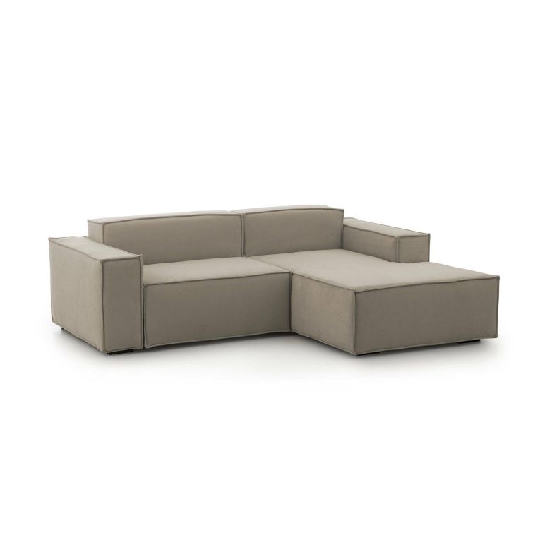 Divano sfoderabile tortora 240x170x70h cm - Ameli