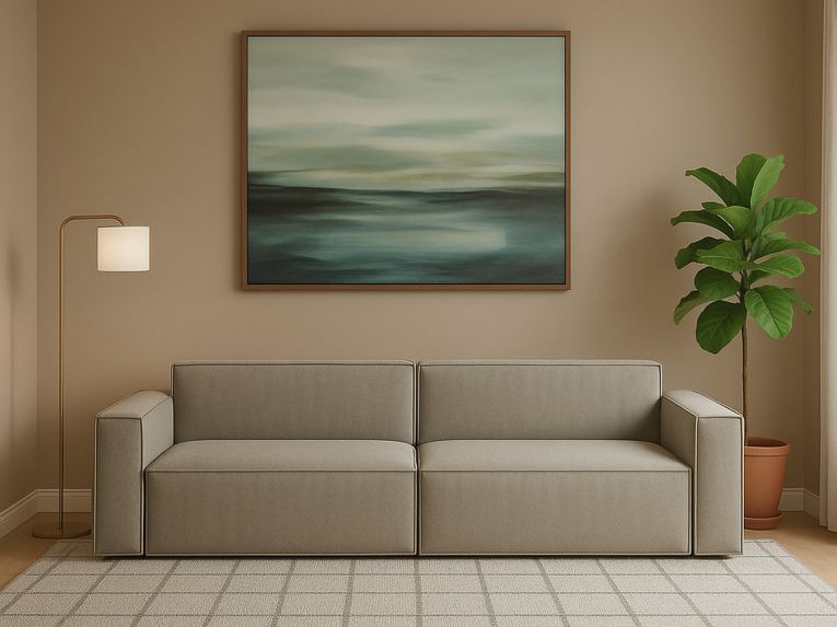 Divano sfoderabile tortora 260x95x70h cm - Argo