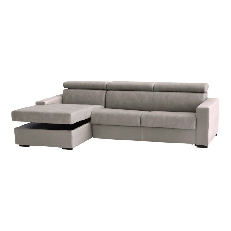Divano sfoderabile tortora 260x95x85h cm - Aryaly