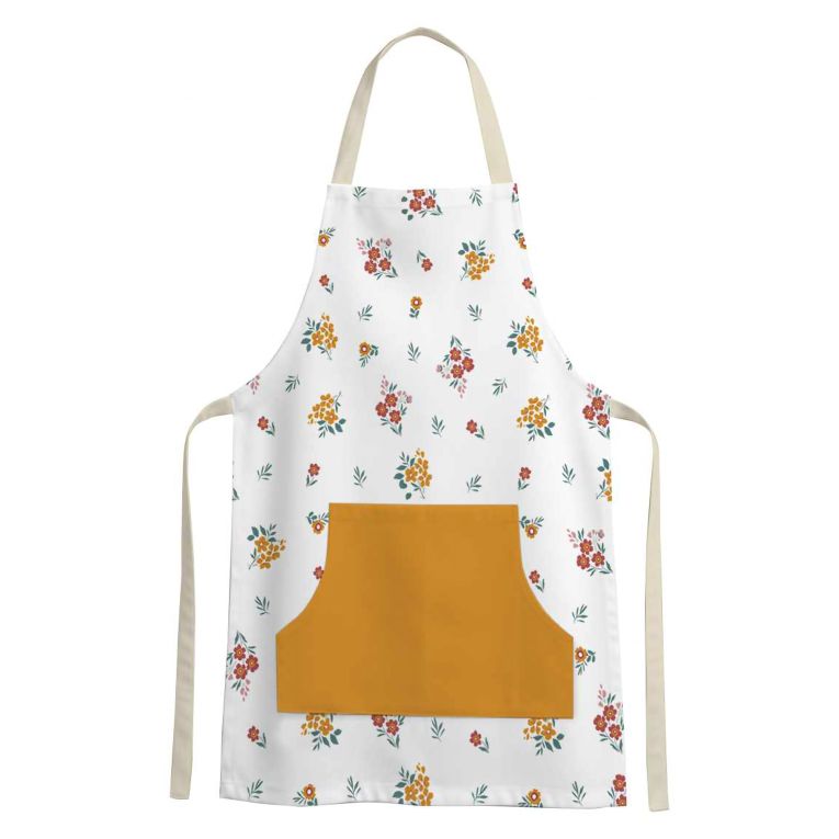 Grembiule Cucina Giallo Multicolore Lavabile in Lavatrice si 30° Colore Struttura Multicolore, - Palitoba