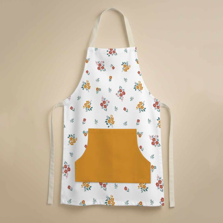 Grembiule Cucina Giallo Multicolore Lavabile in Lavatrice si 30° Colore Struttura Multicolore, - Palitoba