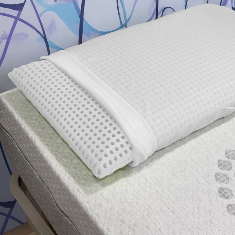 Guanciale Basilico, Made in Italy, 70x40 h16 cm, Bianco