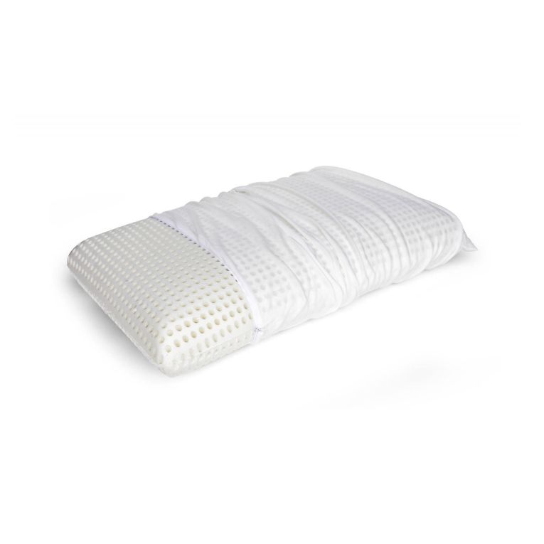 Guanciale Basilico, Made in Italy, 70x40 h16 cm, Bianco