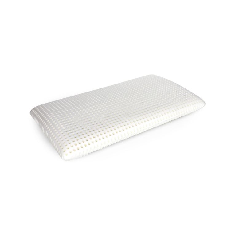 Guanciale Breme, Cuscino per letto, Poggiatesta imbottito, Cuscinetto per camera da letto, Made in Italy, 70x39 h10 cm, Bianco