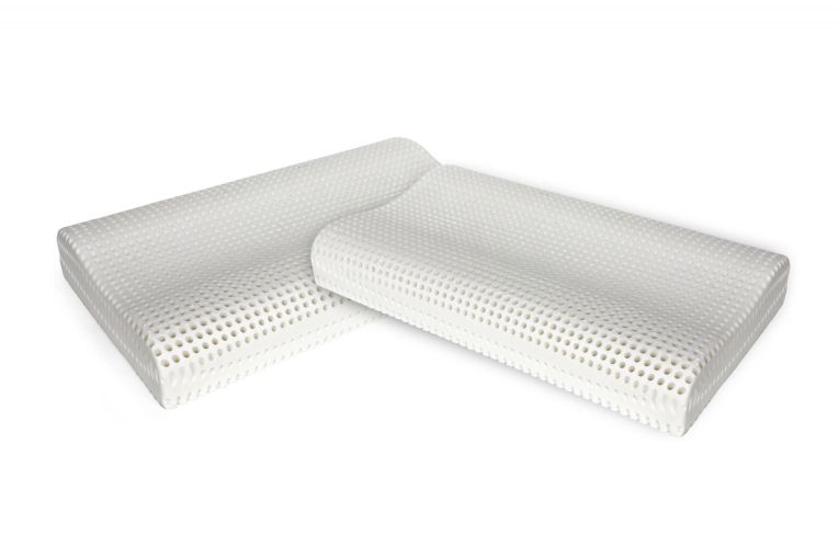 Guanciale Bresimo, Cuscino per letto, Poggiatesta imbottito, Cuscinetto per camera da letto, Made in Italy, 70x41 h12 cm, Bianco
