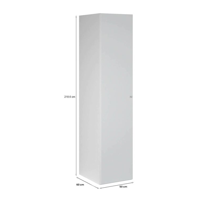 Guardaroba 1 anta- bianco lucido colonna 50x218h cm - Mexico