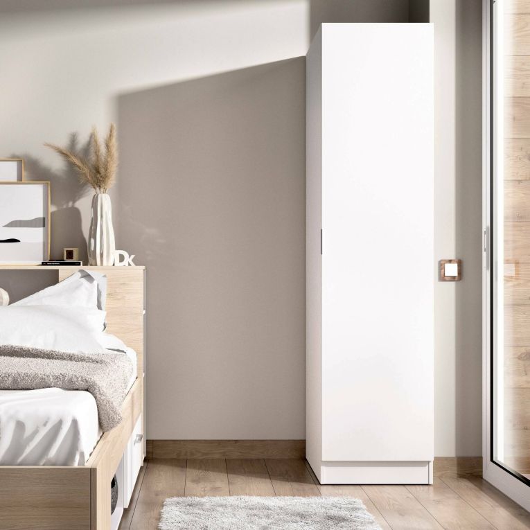 Guardaroba 1 anta- bianco slim 40x184h cm - Nxy