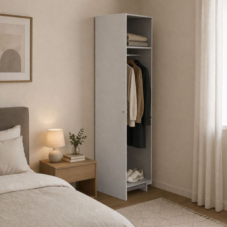 Guardaroba 1 ripiano bianco 59x218h cm - Aldeno