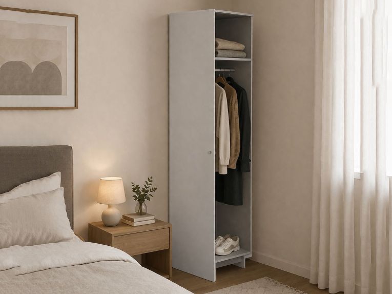 Guardaroba 1 ripiano bianco 59x218h cm - Aldeno