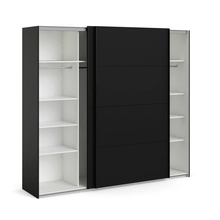 Guardaroba 10 ripiani nero 242x220h cm - Kauri