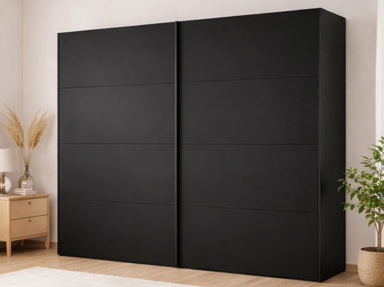 Guardaroba 10 ripiani nero 242x220h cm - Kauri