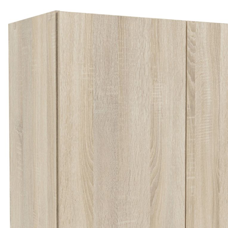 Guardaroba 2 ante Audette, Mobile camera da letto, Cabina armadio portabiti, Armadio appendiabiti, 79x36 h170 cm, Quercia