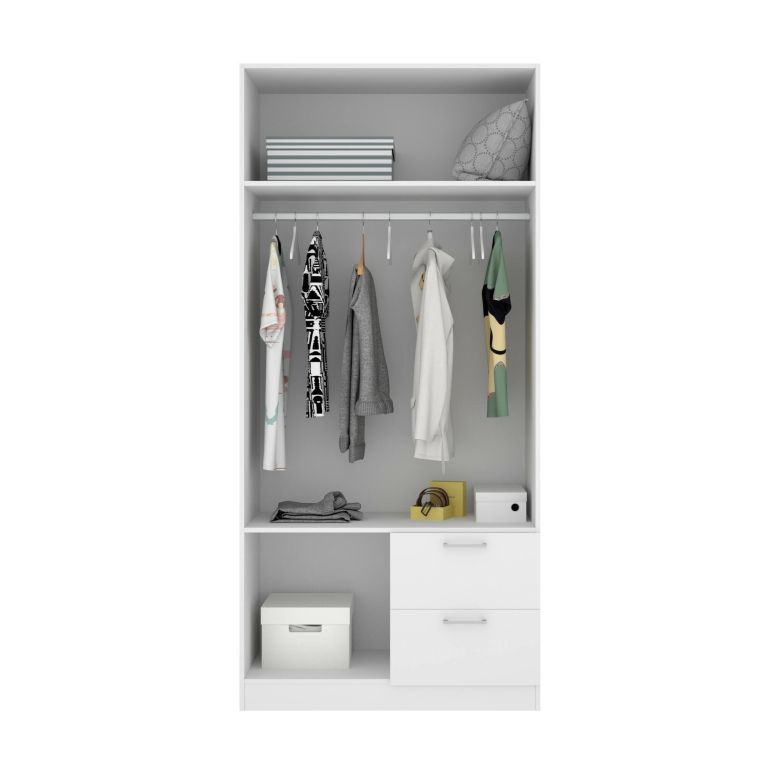 Guardaroba 2 ante bianco 100x215h cm - Amp
