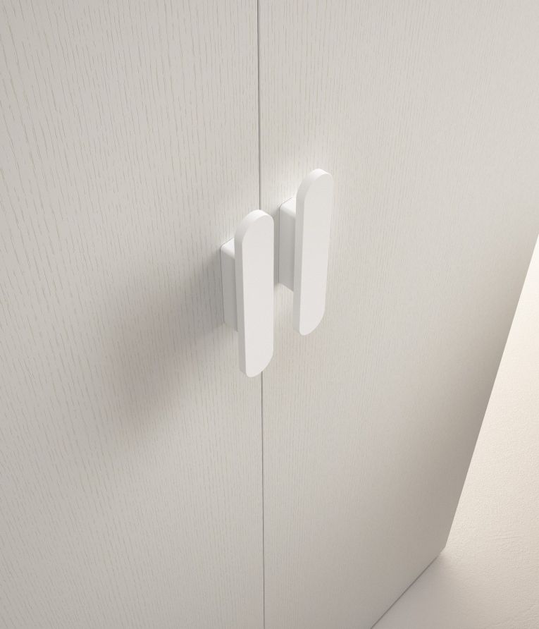 Guardaroba 2 Ante Bianco 2 Ripiani Appendiabiti 80x180h cm, 2 Ante - Susella