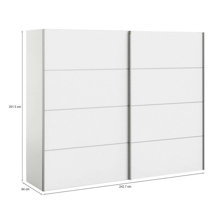 Guardaroba 2 ante bianco 242x201h cm - Avelengo