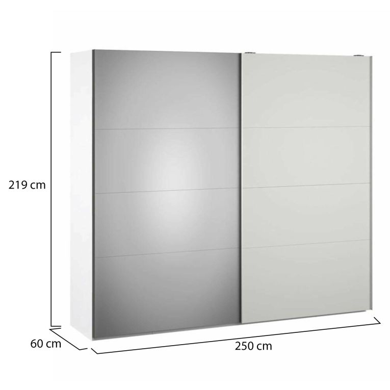 Guardaroba 2 ante bianco 250x218h cm - Acciano