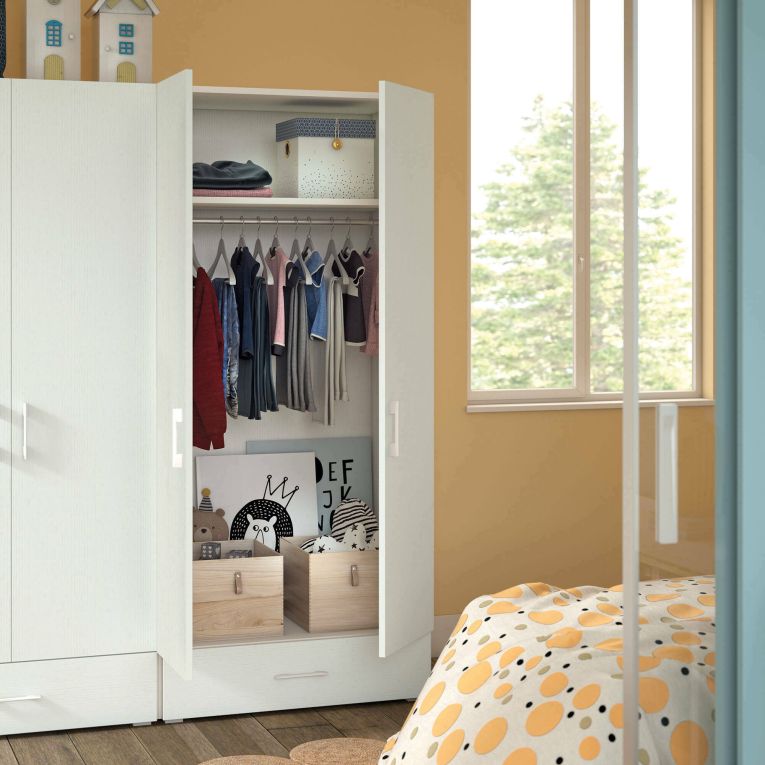Guardaroba 2 ante bianco 60x195h cm - Gertrude
