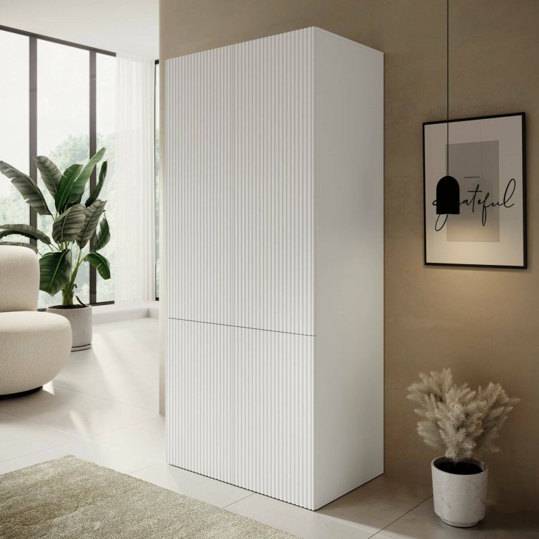 Guardaroba 2 ante bianco 90x198h cm - Caiazzo
