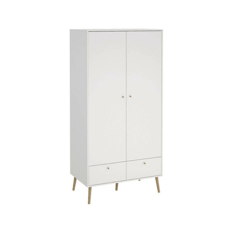Guardaroba 2 ante bianco 98x200h cm - Kahina