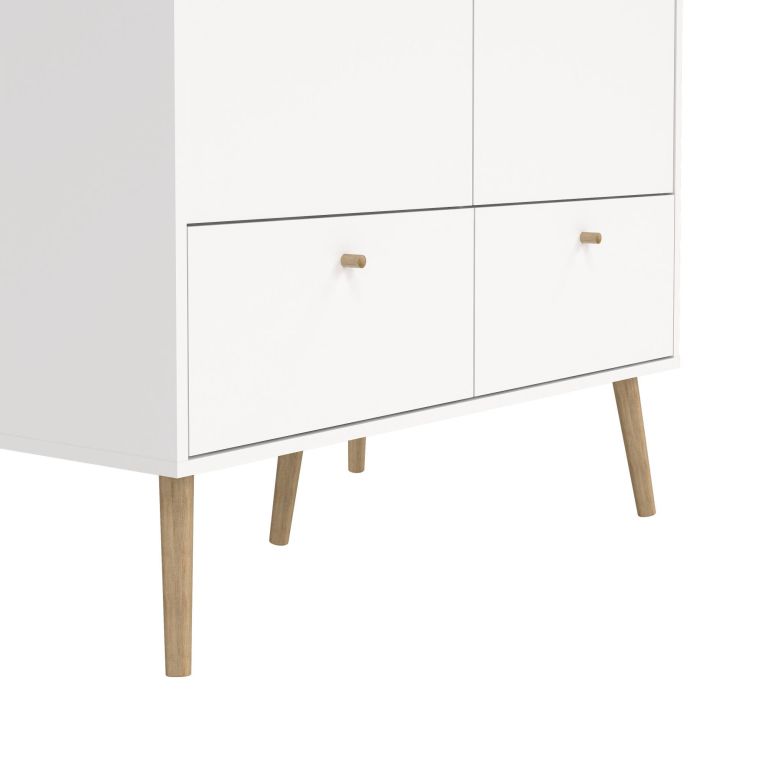 Guardaroba 2 ante bianco 98x200h cm - Kahina