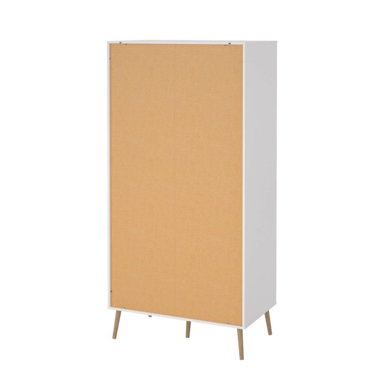 Guardaroba 2 ante bianco 98x200h cm - Kahina