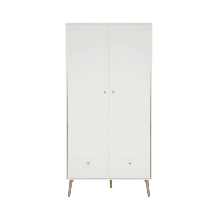 Guardaroba 2 ante bianco 98x200h cm - Kahina
