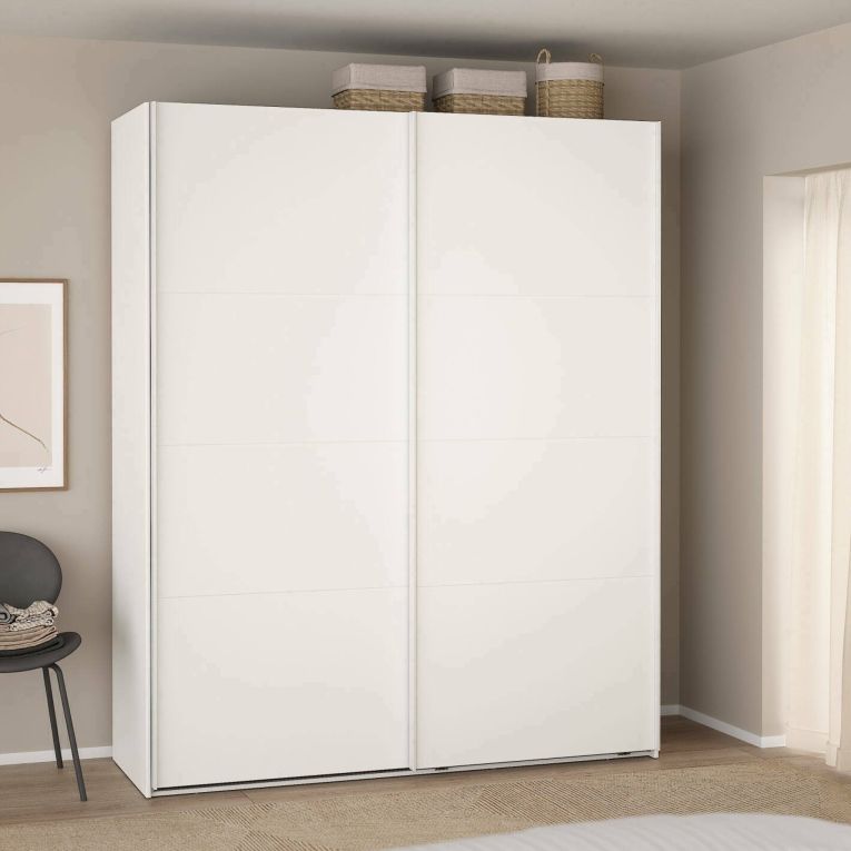 Guardaroba 2 ante- bianco ante scorrevoli 178x220h cm - Gomer