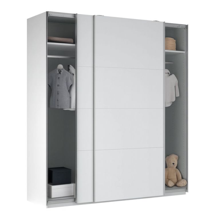 Guardaroba 2 ante- bianco ante scorrevoli 200x218h cm - Malakas
