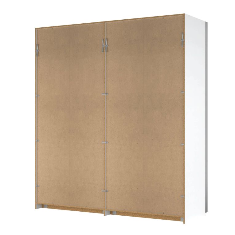Guardaroba 2 ante- bianco ante scorrevoli 200x218h cm - Malakas