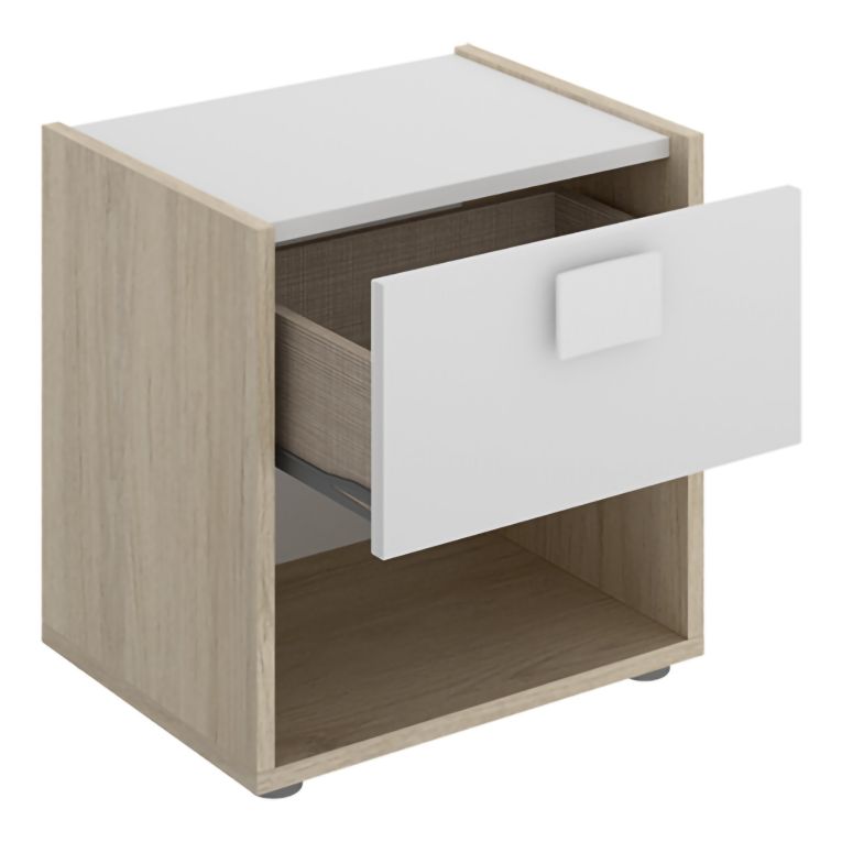 Guardaroba 2 Ante Bianco Appendiabiti Cassetti 51x204h cm, un Ripiano - Tulot