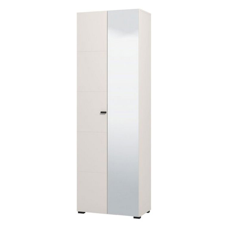 Guardaroba 2 Ante Bianco Bianco Appendiabiti 3 Ripiani 64x194h cm, 4 Vani - Azzano